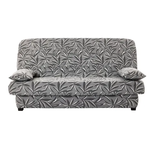 Poťah s výplňou na pohovku clic-clac s potlačou listov