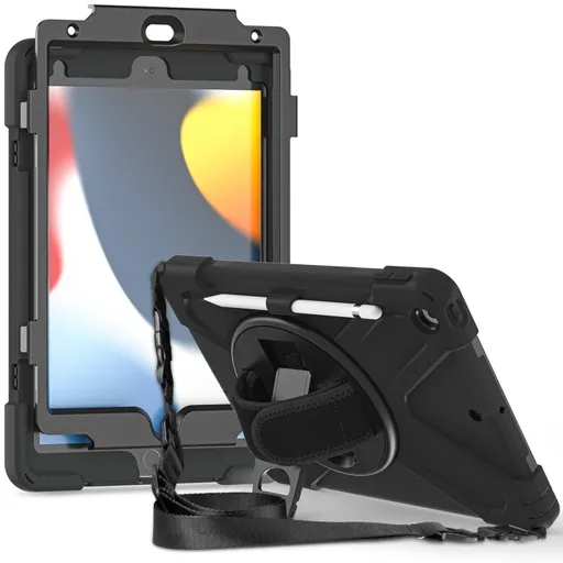 SOLID Odolný kryt pre Apple iPad 10.2 2021 / 2020 / 2019 čierny