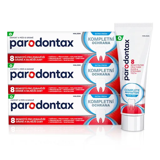 PARODONTAX Kompletná ochrana Zubná pasta Extra Fresh 3 x 75 ml
