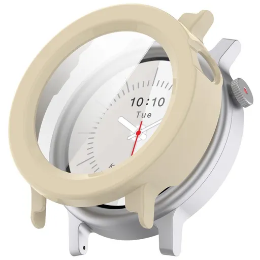 PC FULL COVER Plastový kryt so sklom pre CMF Watch 3 Pro IVORY