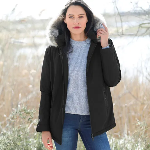 Nepremokavá parka na zips, s odopínacou kapucňou