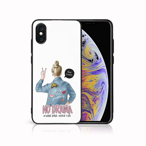 MY ART Ochranný kryt pre Apple iPhone X / XS NO DRAMA (138)