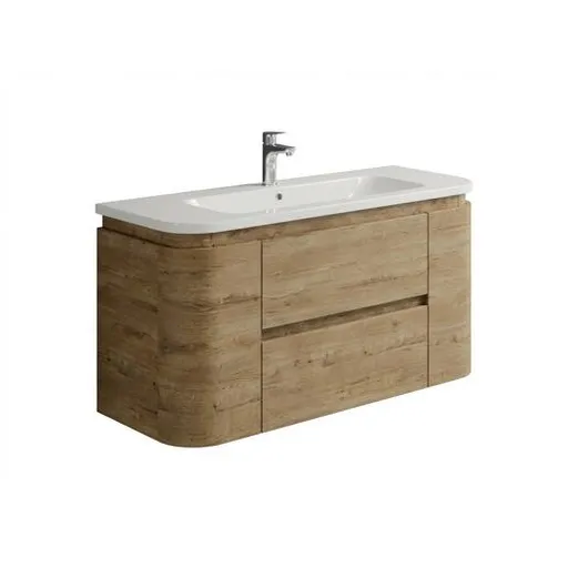 Kúpeľňová skrinka s umývadlom Naturel Shelley 119x50x45 cm dub mat SHELLEY120OAK