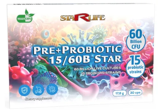 Pre+Probiotic 15/60B STAR - probiotiká a prebiotiká