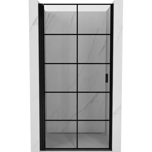 MEXEN - MIST dverná časť (1d) 100x200 cm 6mm čierna, dekor, ľavé 8A2-100-000-70-77-L