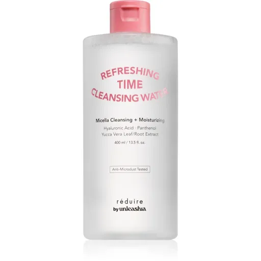 Unleashia Reduire Refreshing Time Cleansing Water upokojujúca čiastiaca voda s kyselinou hyalurónovou 400 ml