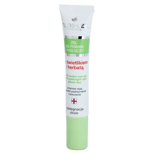 FlosLek Pharma Eye Care gél na očné okolie s očiankou a zeleným čajom 15 ml