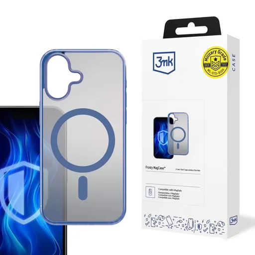 3mk ochranný kryt Frosty MagCase Blue pre Apple iPhone 16