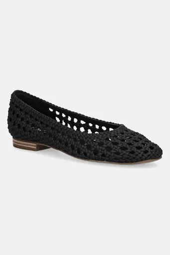Baleríny Toms BLACK WOVEN BASKET