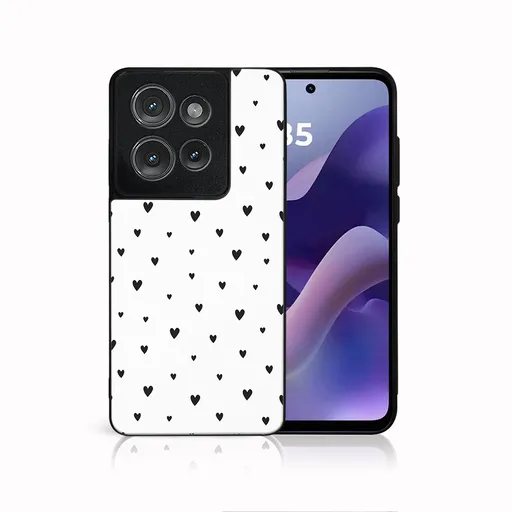 MY ART Ochranný kryt pre Motorola Moto G56 5G BLACK HEARTS (167)