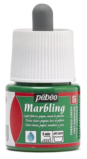 PÉBÉO MARBLING - Farba na mramorovanie 006 - emeraude green, 45 ml