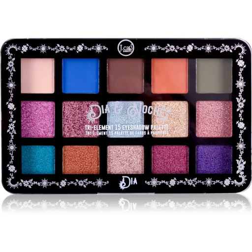 J.Cat Beauty Dia & Noche paletka očných tieňov odtieň 101 Dia 16 g
