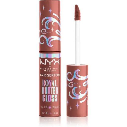 NYX Professional Makeup Bridgerton Royal Butter Gloss lesk na pery odtieň 02 Praline 8 ml