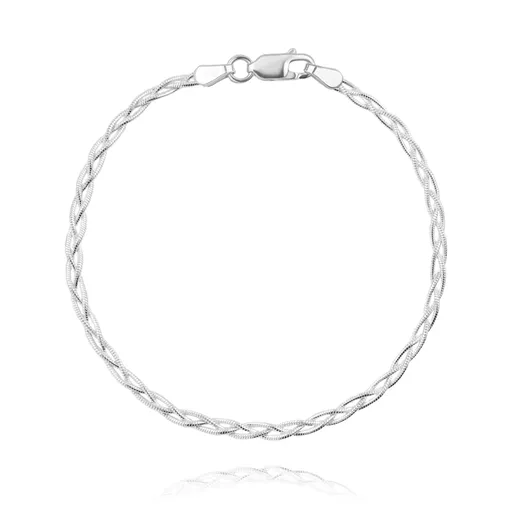 Náramok zo striebra 925 - prepletaný had