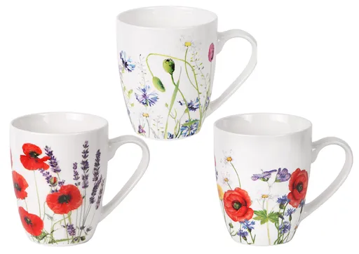 VERONI - Hrnček 360ml MAKY rôzne dekory