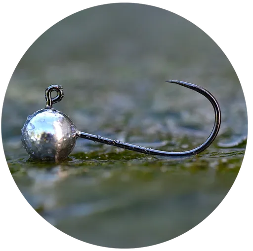 Redbass bezprotihrotá jigová hlavička sickle 5 ks 4 - 5 g