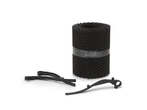 Globiz 57090 Ochranná mriežka na odkvapy 15 cm x 6 m čierna