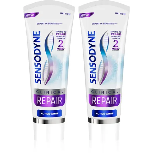Sensodyne Clinical Repair Active White zubná pasta 2x75 ml