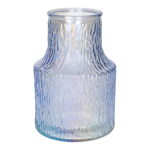 DUIF Sklenená váza POLINA 20cm fialová perleťová