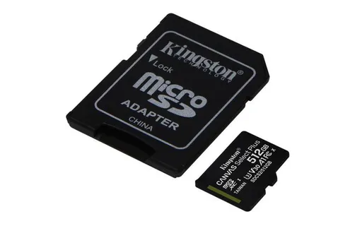 KINGSTON 512GB microSDXC CANVAS Plus Memory Card 150MB/s Read, UHS-I Speed Class, U3, V30, A1