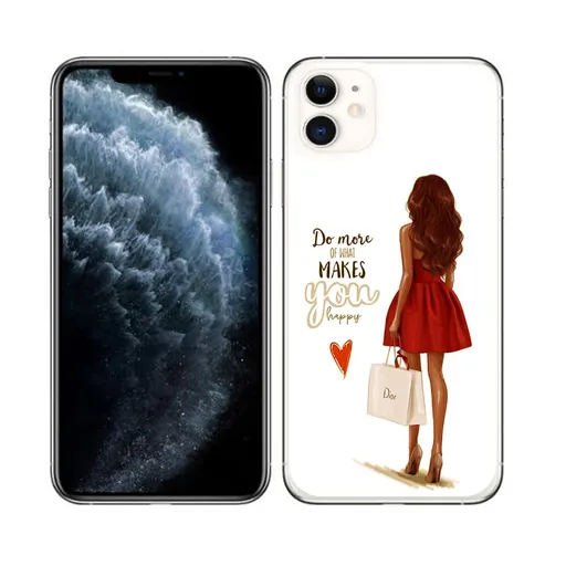 PROTEMIO MY ART Ochranný obal Apple iPhone 11 RED DRESS (137)