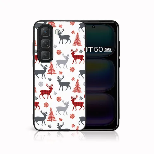 MY ART Kryt s vianočným dizajnom Infinix Hot 50 DEER (068)