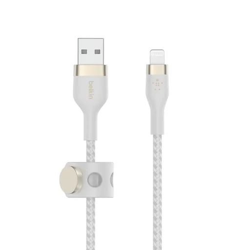 Belkin BOOST CHARGE ™ Lightning / USB-A kábel, 2m, biely - odolný PRE Flex