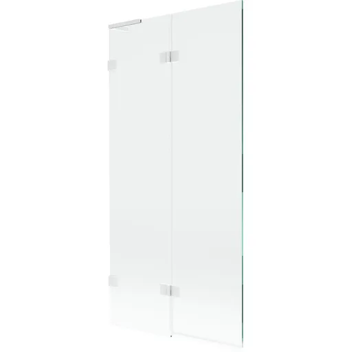 MEXEN/S - Lunar L vaňová zástena 2-krídlová ľavá 90 x 150, transparent, biela 897L-090-100-20-00-L