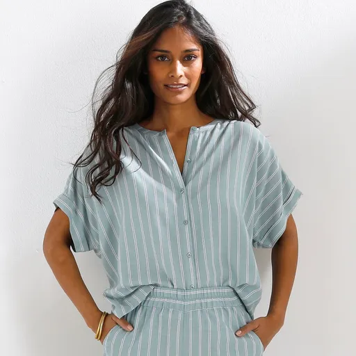 Pruhovaná blúzka s krátkymi rukávmi