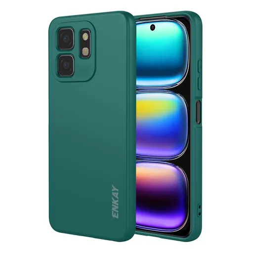 ENKAY LIQUID SILICONE Kryt pre Infinix Smart 9 HD tmavozelený