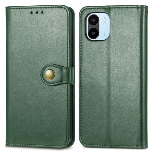 LEATHER BUCKLE Peňaženkový obal Xiaomi Redmi A1 / Redmi A2 zelený