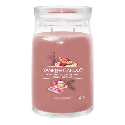 YANKEE CANDLE Signature 2 knôty Parisian Holiday Brunch sklo 567 g