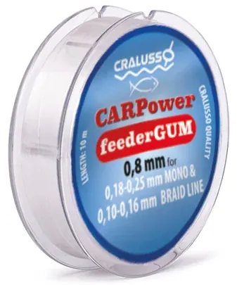 Cralusso feederová guma carpower feeder gum 10 m - 0,65 mm
