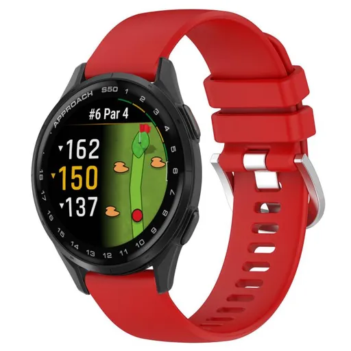 SILICONE Vymeniteľný remienok pre Garmin Approach S50 červený