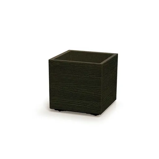 Kvetináč MADERA SQUARE ECO WOOD 38,5 cm,tmavohnedý, L