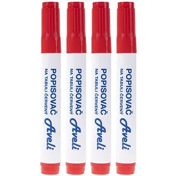 AVELI sada popisovačov červenej farby 4 ks (XRT-00253)