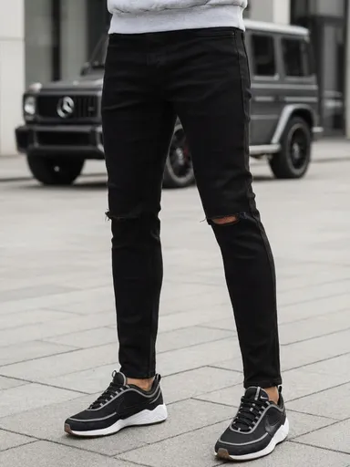 Čierne štýlové nohavice