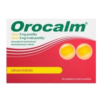 OROCALM Citrón 3 mg 20 tvrdých pastiliek