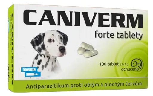 Caniverm forte - tablety na odčervenie psov 100 tabliet 0,7 g