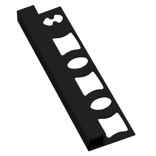 Lišta ukončovací "hranatá" Profil-EU čierna, PVC, dĺžka 250 cm, výška hrany 8 mm, LH8250C