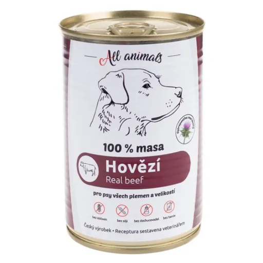 ALL ANIMALS konzerva hovädzie mleté pre psov 400 g