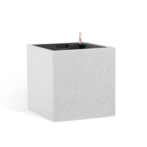 Flower Lover Samozavlažovací kvetináč Cubico Stone biela, 27 cm, 27 cm
