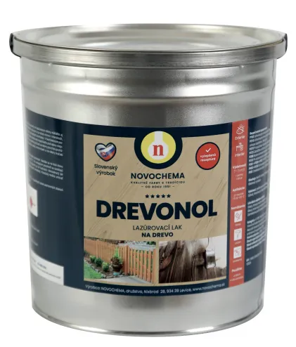 NOVOCHEMA DREVONOL - Tenkovrstvá lazúra na drevo s ľanovým olejom DREVONOL - bezfarebný 2,5 L