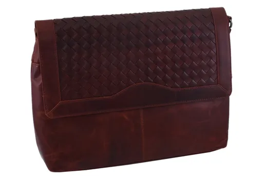 Dámska kožená crossbody kabelka koňak 390121