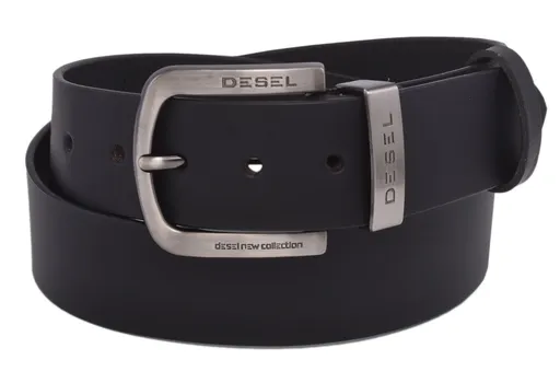 Pánsky kožený opasok 763-40-05 čierny hladký pracka Desel