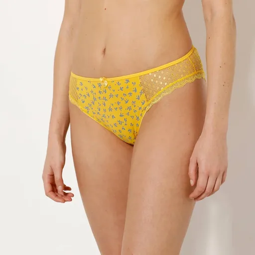 Midi nohavičky  Tropea s potlačou, z pružnej bavlny a čipky, súprava 4 ks