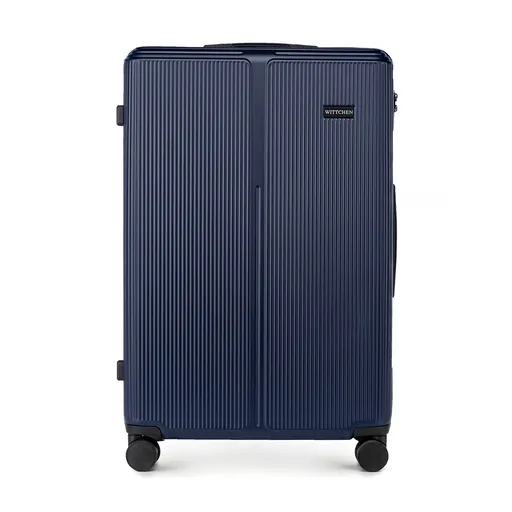 Veľký kufor z ABS s jemnými pruhmi, námornícka modrá 56-3A-603-90