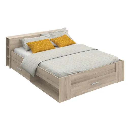 Multifunkčná posteľ 160x200 POCKET dub