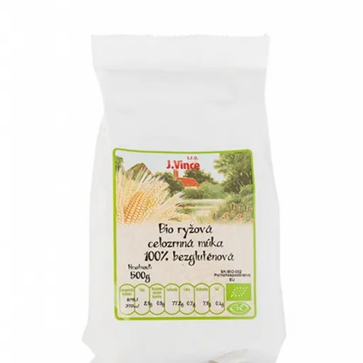 J.VINCE 100% Bezlepková ryžová celozrnná múka BIO 500 g