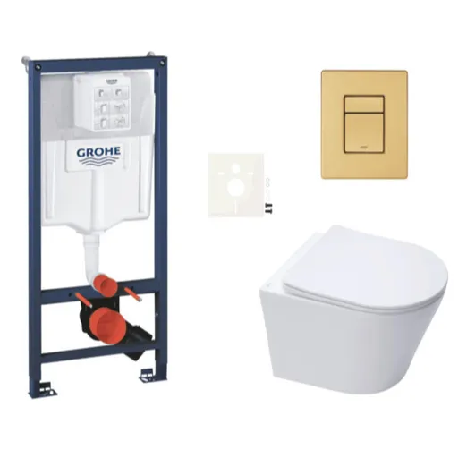 Závesný wc set do ľahkých stien / predstenová montáž SAT Infinitio SIKOGRSIN10SCGN0